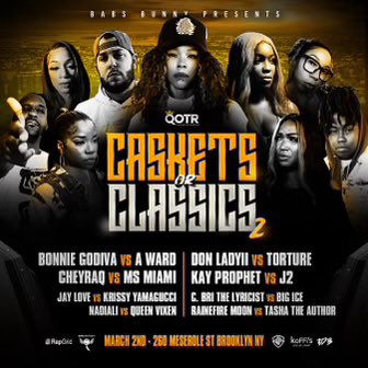 DajonTee's tweet photo. You been seeing us speak about the Bars And Roses x QOTR transition/collab…..
Now we are PROUD to announce that @RAINEFIRE_MOON and @tashadaauthor will be kickin shit off on CASKETS OR CLASSICS 2!!! WE HEADED TO NEW YORK! #QOTR #BarsAndRoses #COC2 https://t.co/vNMo12KxtC