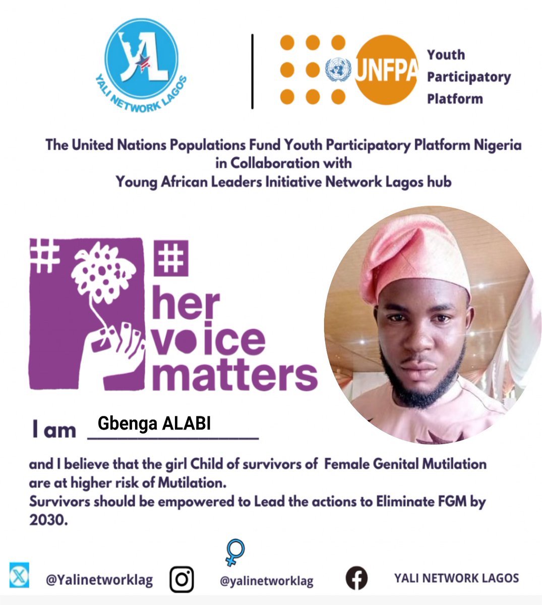 Today is the commemoration of international day of Zero Tolerance to Female Genital Mutilation <a href="/UnfpaYPPNigeria/">UNFPA Youth participatory Platform, NIGERIA</a> <a href="/yalinetworklag/">YALI Network Lagos</a>