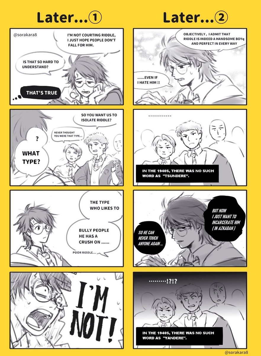 Sorakara8's tweet photo. Later①②
"The transfer student's possessiveness towards Riddle is heavier than we imagined..."
*Used Google Translate
#tomarry #trhp https://t.co/9XmzVJYQAr