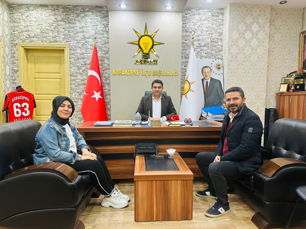 İl Kadın Kolları Yönetim Kurulu Üyemiz Sn.Aysun Çetiner İlçe Başkanımız <a href="/saitagann/">Sait AĞAN</a>'ı Ziyaret Etti.

Bu Nazik Ziyaretlerinden Ötürü Kendisine Teşekkür Ederiz.
<a href="/RTErdogan/">Recep Tayyip Erdoğan</a> <a href="/erkankandemir/">Erkan Kandemir</a> <a href="/adelioglu63/">Ali ihsan Delioğlu</a> <a href="/saitagann/">Sait AĞAN</a> <a href="/zabeyazgul/">Zeynel Abidin BEYAZGÜL</a> <a href="/MetinBaydilli/">Metin BAYDİLLİ</a> <a href="/Akparti/">AK Parti</a>