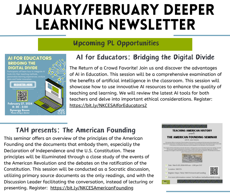 🌟 Dive into the depths of knowledge with our latest newsletter! Explore professional learning opportunities and the latest DL news! Read here: drive.google.com/file/d/1zkgqp4…
