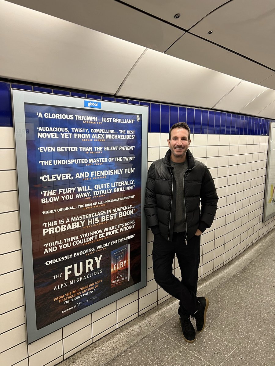 It's so surreal to see ads for #TheFury across stations while back here in the UK! I’m thrilled to see them as a head across the country for events. Don’t forget you can get your ticket to Chorleywood Bookshop, where I’ll be talking with Chris Whitaker!