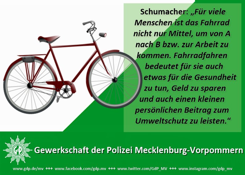 GdP_MV's tweet photo. #Dauerbrenner bei den Beschäftigten in Mecklenburg-Vorpommern
👉 Kommt das #Dienstradleasing auch mal in MV ❓️
➡️ https://t.co/IC4HjlPzTK https://t.co/eaSHI7QXVr