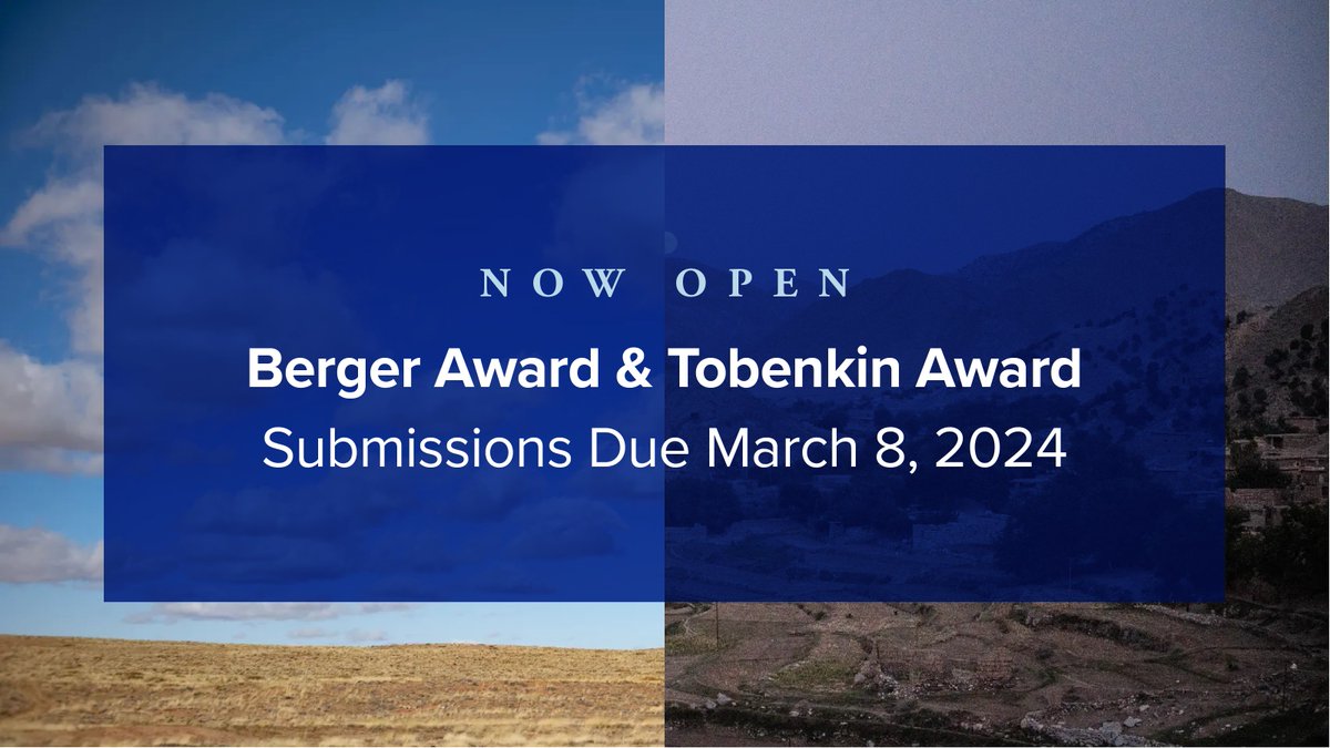 The 2024 #BergerAward and #TobenkinAward are open for entries! The Paul #TobenkinAward honors the late New York Herald Tribune reporter, and recognizes outstanding reporting on racial or religious hatred, intolerance or discrimination. Submit by March 8: journalism.columbia.edu/tobenkin