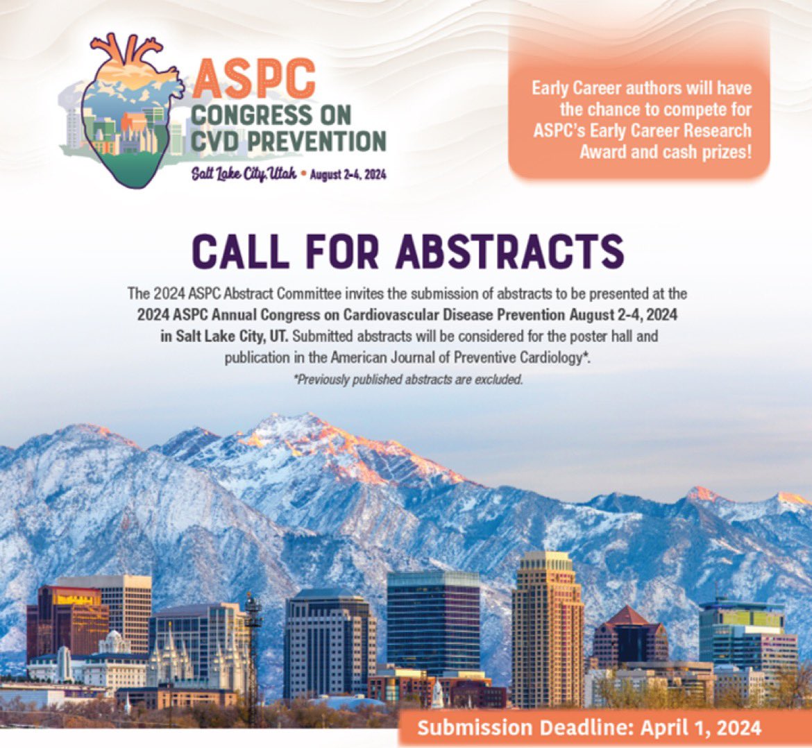 📣 Are Utah-lking to me? If Utah-lk the talk, you better walk the walk and join is in SLC for @ASPCardio #ASPC2024 📌Submit your abstracts in #CVPrev now! 🫀Have I told you that U-tah best?🫀 Visit: ow.ly/8uWC50Qyq3F for more information @DBelardoMD @AnastasiaSMihai