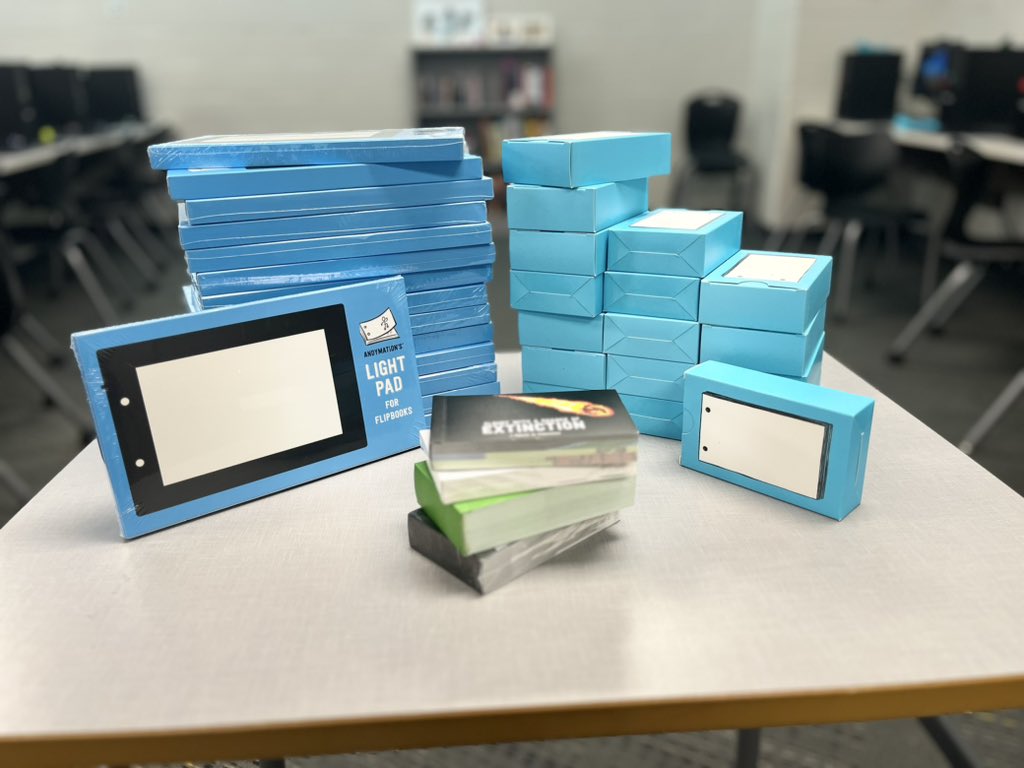 Excited for new flipbook animation project supplies. Thank you <a href="/andymation/">Andy Bailey</a> for working with myself and <a href="/KATYISD_CTE/">KATYISD CTE</a> <a href="/katyisd/">Katy ISD</a> to navigate purchasing. I cannot wait to test these out.