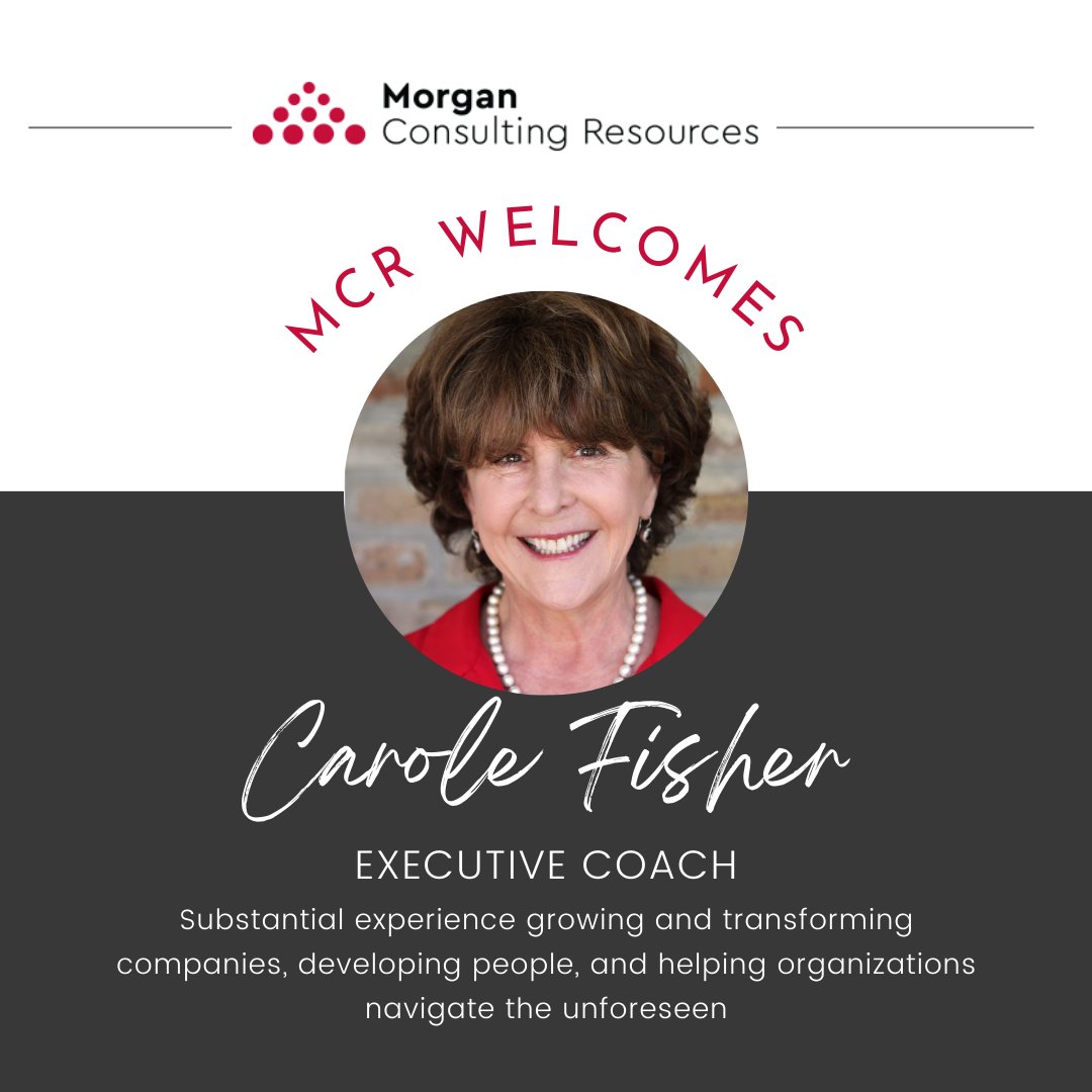 Welcome to MCR’s executive coaching partner, Carole Fisher – a seasoned C-suite advisor and executive for the past 35 years! If you are interested in Carole's executive coaching services – visit the Contact Us page of our website, at morganconsulting.com! #amazingpartners