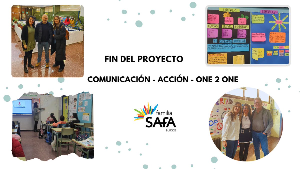 SafaBurgos's tweet image. Finalizamos el proyecto de #innovaCyL #OBSERVA_ACCIÓN #COMUNICA_ACCIÓN #ONE2ONE entre nuestro colegio y el CEIP Santa María en Aranda de Duero.

Abrimos las  aulas y compartimos nuestras metodologías y recursos

@cfpidiomas @educacyl @cfieburgos #proyectoinnovacion #Contempla