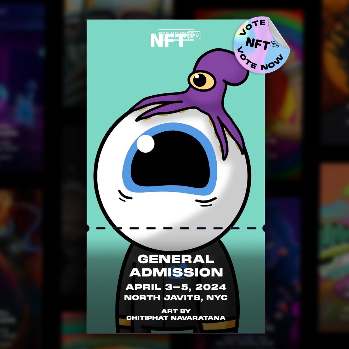 Vote for my artwork to be featured on the NFT Tickets for #NFTNYC2024 nftnyc.tickets/vote?tkt=15833…