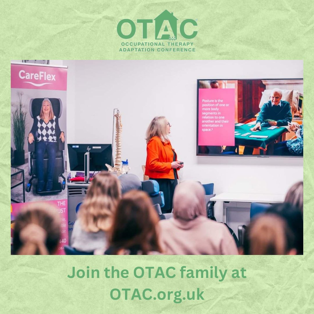 OTAC’s workshop sponsor for 2024 is @careflexltd 🎉🙌🎉 Specialist Seating & Postural Care by CareFlex 🪑 Come along to our upcoming events FREE and receive a certificate of completion after any workshop you attend 👌 Join the OTAC family via OTAC.org.uk ✨ #otac