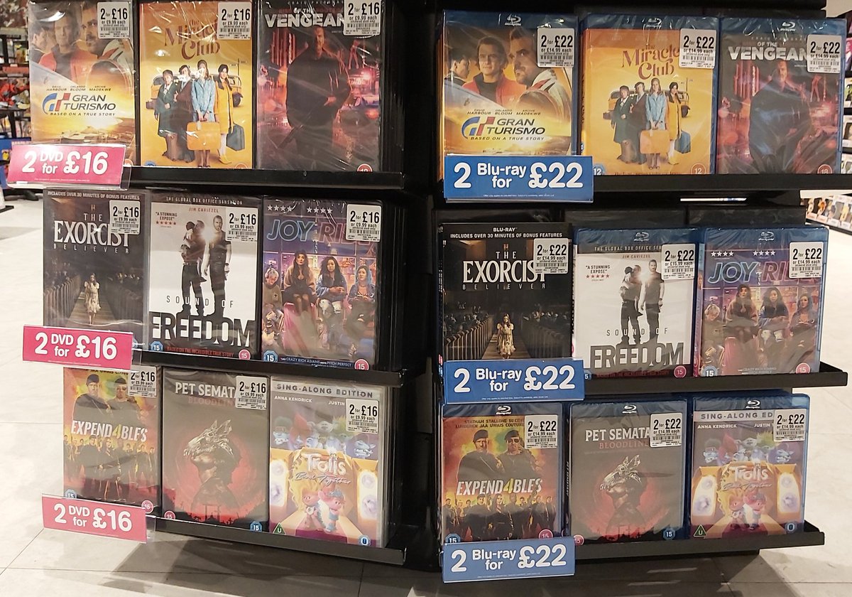 hmvIpswich's tweet image. For a limited time we have selected chart titles on offer. Get 2 for £16 on #DVD &amp;amp; 2 for £22 on #BluRay 
#multibuy 
#offer 
#films 
#filmtwt 
#HighStreet