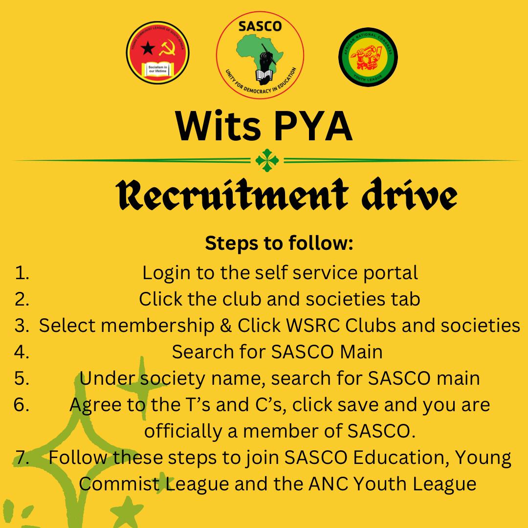 In case you are far, or would like to join the WITS PYA online, kindly please follow these steps on the poster below: 🖤💚💛❤️