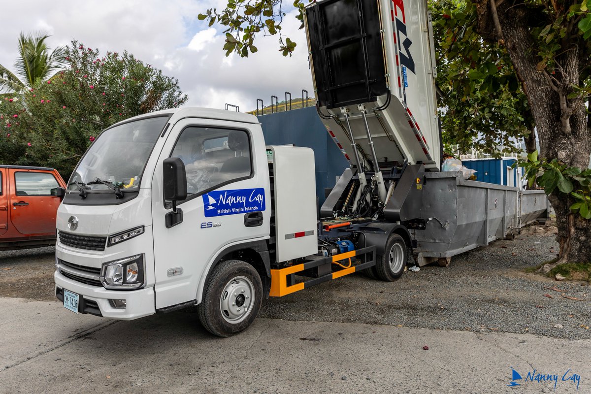 Exciting news! Nanny Cay Resort and Marina just introduced a game-changing fully electric self-loading and dumping garbage truck. A big step forward for sustainable waste management! #electricvehicles #Sustainability