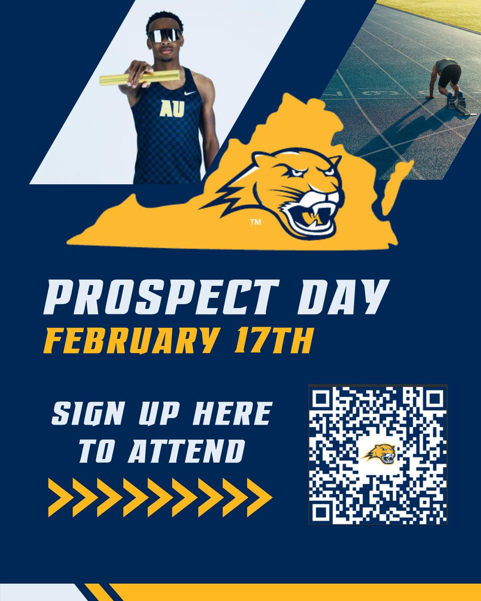 The Cougars are hosting a Prospect Day on 2/17! The day will include campus/facility tours, photos in uniform, an optional practice, and a team dinner!

Interested junior or senior? Sign up with the QR code or click the link in our bio!

#AllAverett #AverettFamily #RollCougs