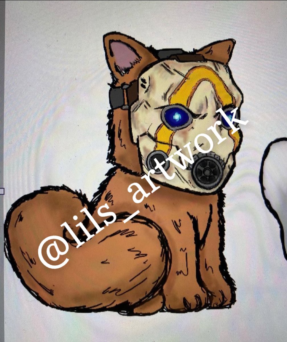 One of my favourite emotes I have done. BORDERLANDs CAT  #twitch #twitchcommunity  #art  #Borderlands #TwitchStreamers