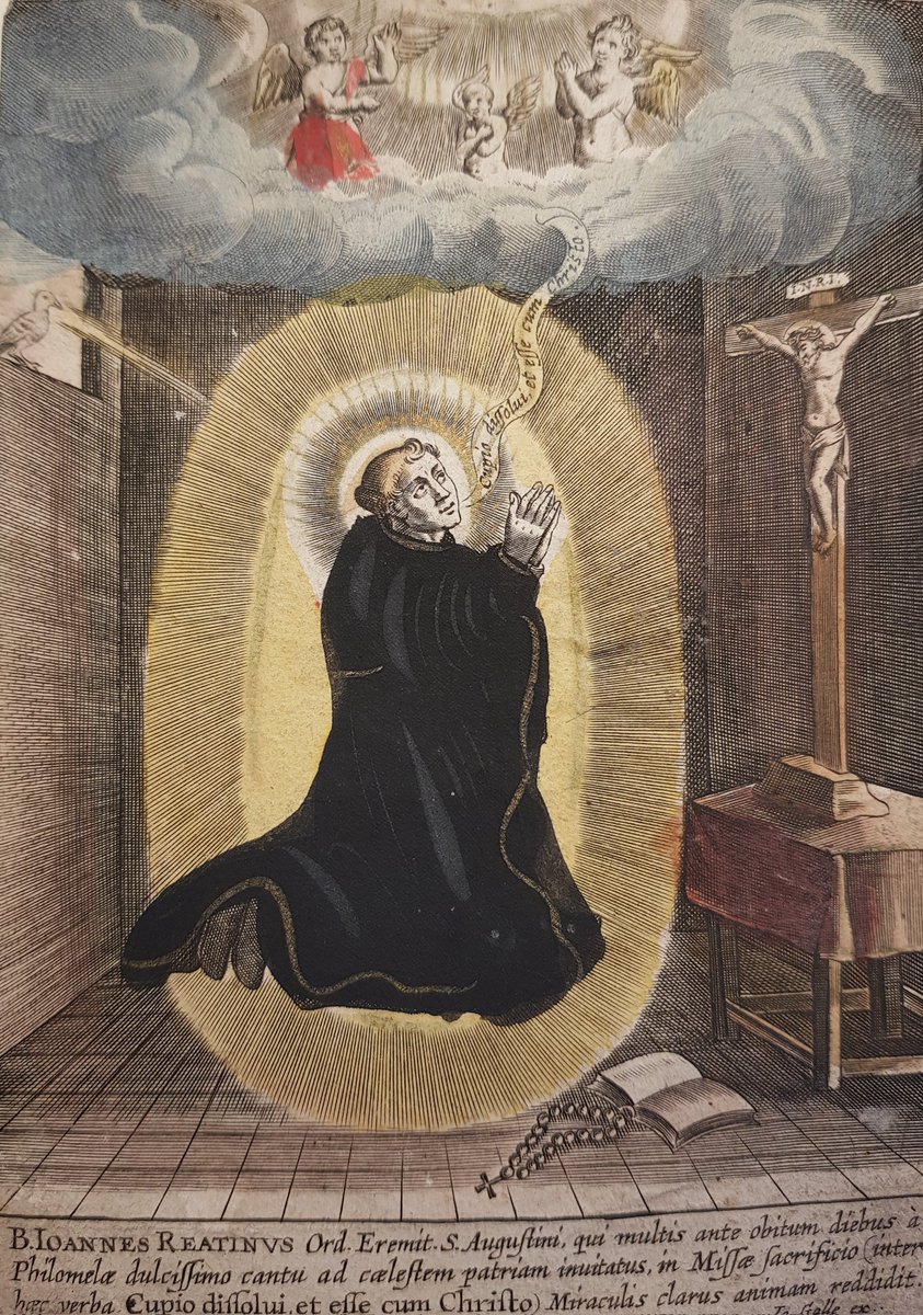 Devotionalprint's tweet photo. Early seventeenth century #Devotional #print depicting Joannes #Reatinus #OESA. But, who was he? Was he indeed #beatified? Such a beautiful #engraving is not just made for anyone.
@hdcvu @reli_erfgoed
@AugustiniansUK
@augustinians_ie
@augustinians
@AugustinianOSA
@TilburgU https://t.co/qm9VvwV2Ca