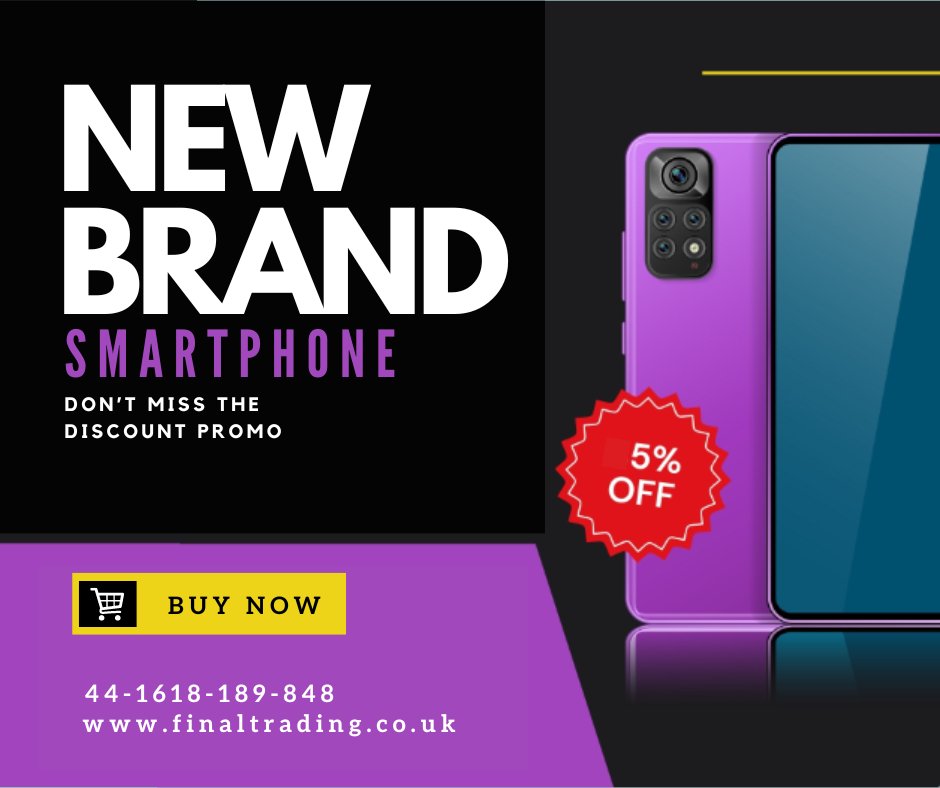 final_trading's tweet image. Unveiling the latest in smartphone innovation! 📱 Get your hands on new brand smartphones at Final Trading with an exclusive 5% discount. Elevate your mobile experience now! #NewSmartphones #TechDiscount #FinalTradingDeals

Contact us:
📧 info@finaltrading.co.uk
📞 0161 818 9848