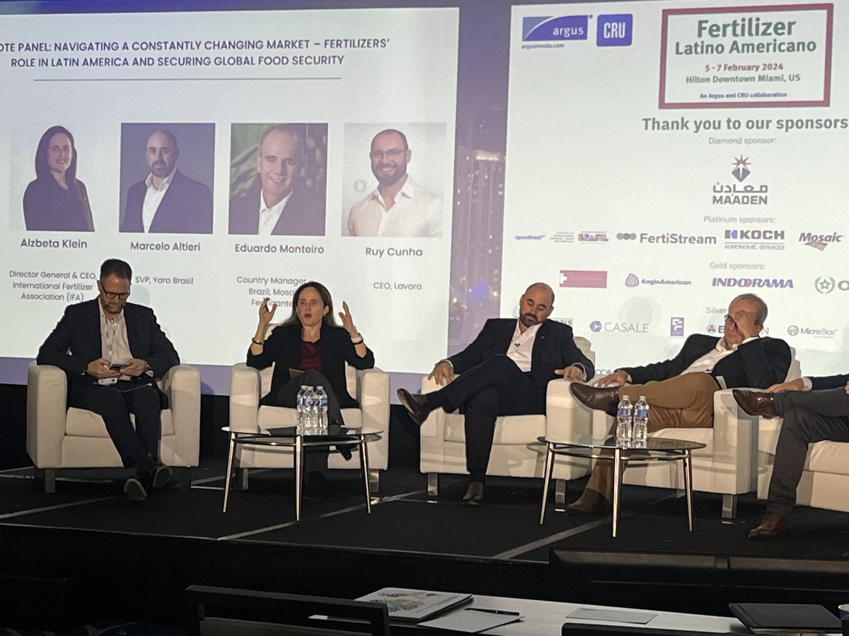 GabrielBagnato's tweet photo. “Es importante hacer foco en Latinoamérica, porque las proyecciones marcan que en 2030, la mitad del alimento a nivel global provendrá de allí. Es clave saber cómo se moverá esta región y el impactos que tendrá en los insumos en general”. Alzbeta Klein, CEO de IFA #FLA @ProlesaUy https://t.co/80oMIVF6gK