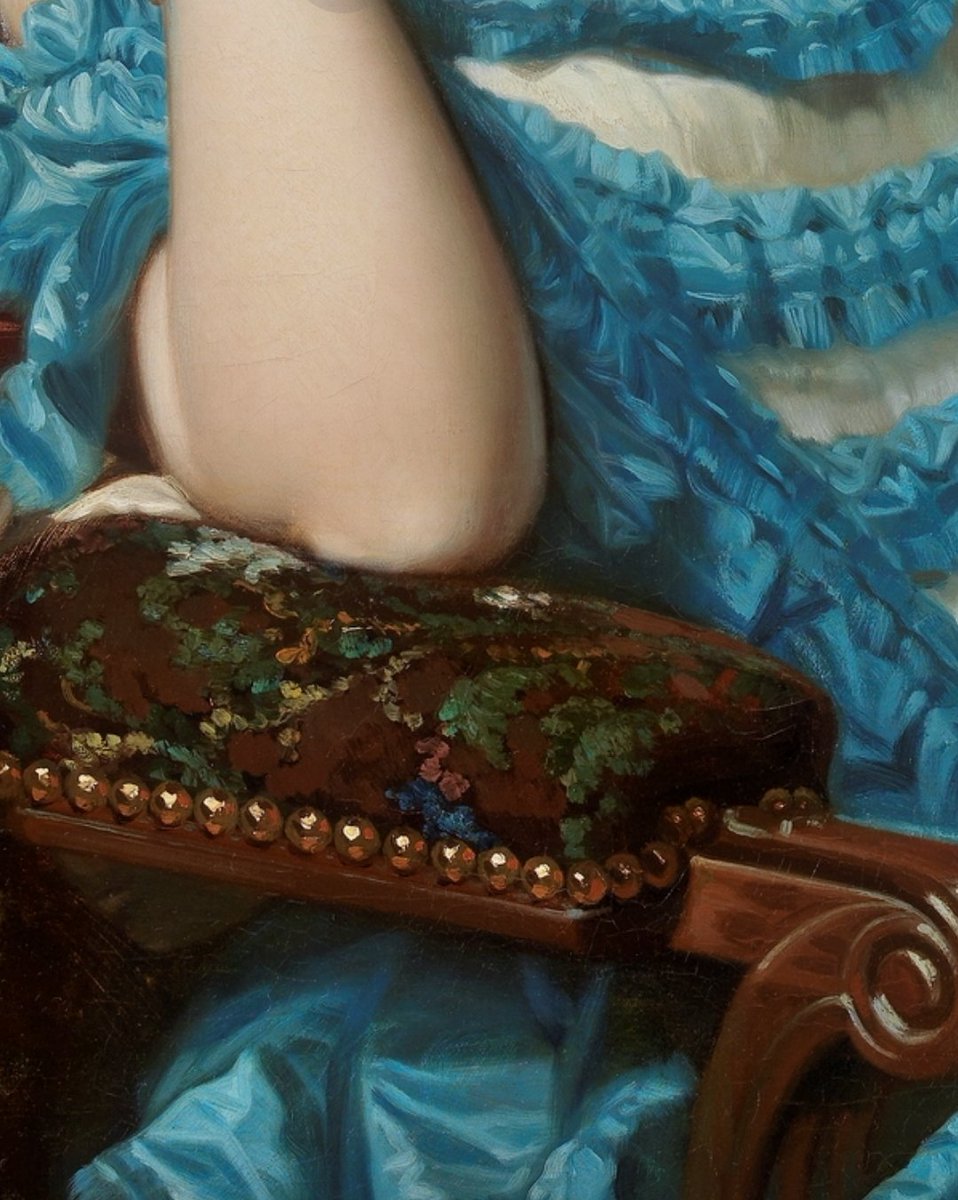 Cada vez que veo este cuadro no puedo evitar pensar en lo guapísima que era esta mujer y en lo bonito que es su vestido, con ese azul tan delicioso y unos detalles tan minuciosos 🤤

🖼️: Amalia de Llano y Dotres, condesa de Vilches
🧑🏻‍🎨: Federico de Madrazo
🏛️: <a href="/museodelprado/">Museo del Prado</a>