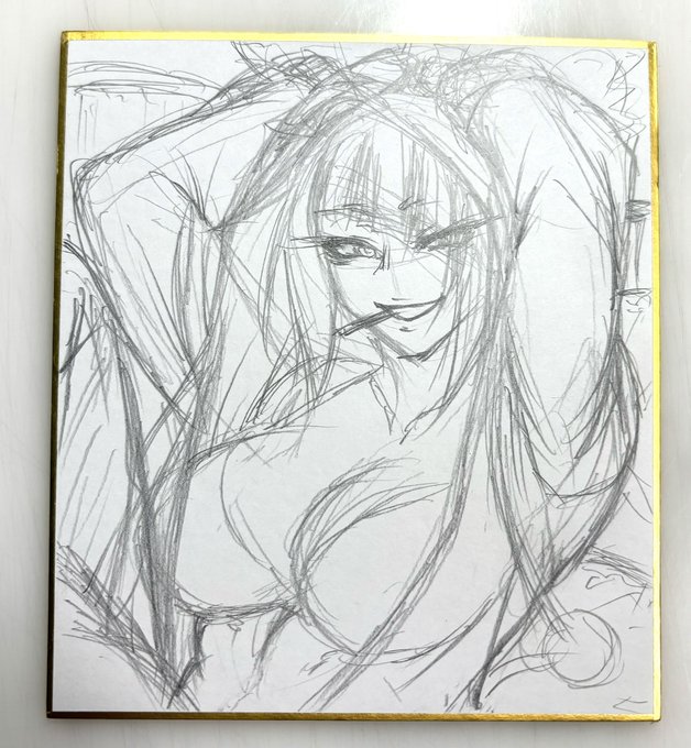 ジュリちゅぁん描いてる。他に誰描こうかしら。 