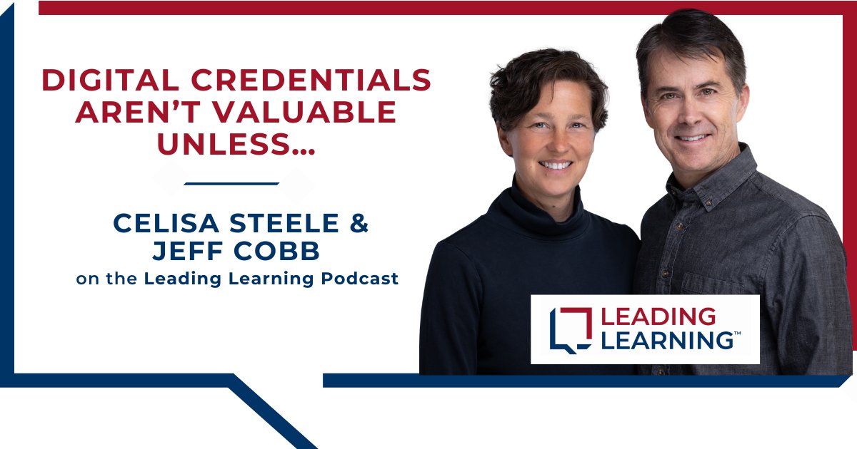 leadlearningnow's tweet photo. 🎧New on #LeadingLearning: Standards-based #digitalcredentials are at a tipping point. Learn more about why learning businesses need to adopt them to adapt to what learners are coming to expect when receiving a credential. Listen now: https://t.co/cFZkvHgaj1 #learningbusiness https://t.co/dHMboOfffN