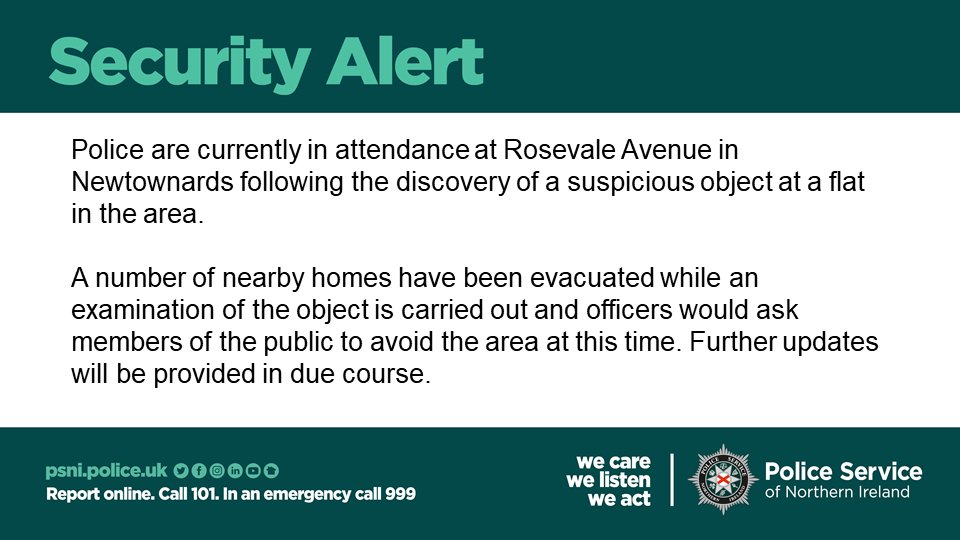 Security Alert - Newtownards