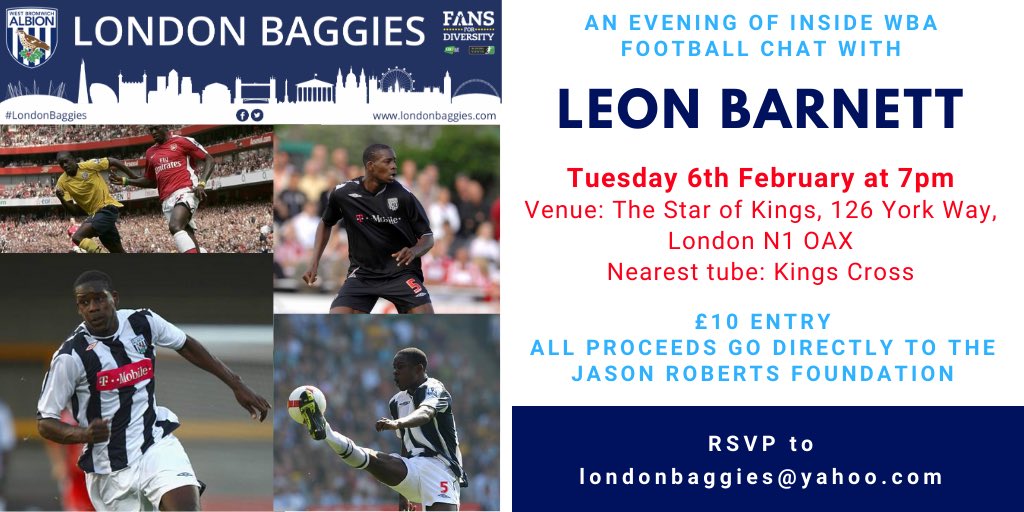 Please come and join us for a night of footie chat. Everyone is welcome. All proceeds to charity. Dean Kiely will also be attending if Leon wasn’t enough. Charlton Norwich Northampton Luton WBA