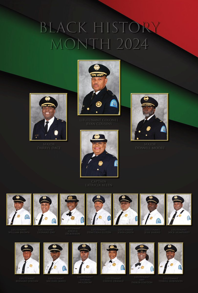 Each February we honor #BlackHistoryMonth  by paying tribute to our African American department leaders, both past and active, who have paved the way and continue to pave the way. Thank you for your service! #SLMPDSalutes