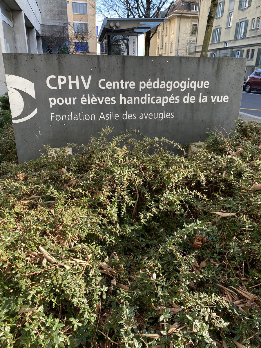 Visite ce jour du Centre pédagogique pour élèves handicapés de la vue, de la Fondation Asile des Aveugles à Lausanne, Suisse. Merci à Aline Leavy, Lucien Panchaud et à toute l’équipe pour accueil !