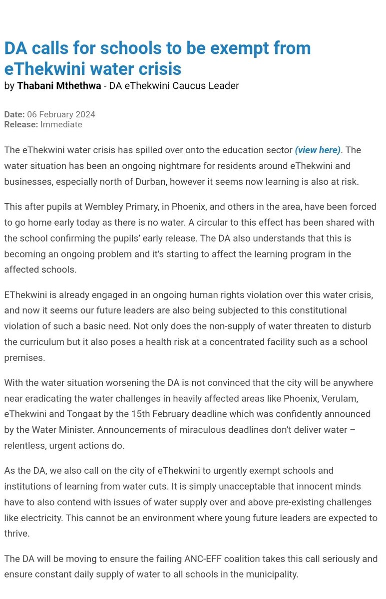 DA eThekwini tweet media