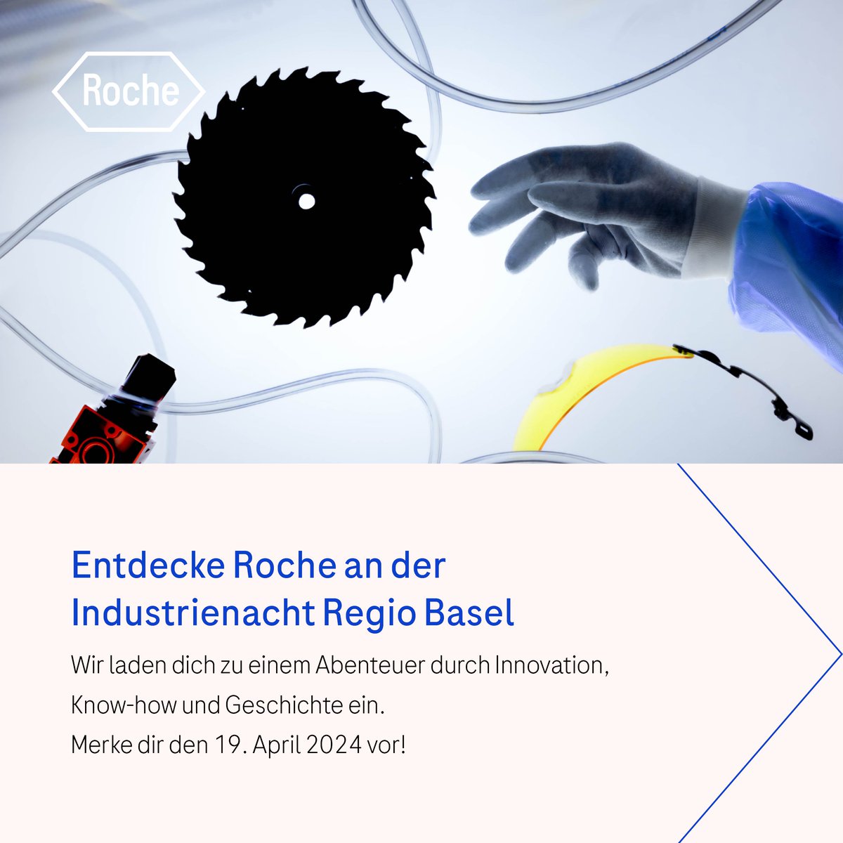 🔎 Entdecke die Welt von #Roche an der @_industrienacht Regio Basel 2024! Neugierig? Ab heute könnt ihr euch das Programm anschauen! Hier geht's weiter 👉spkl.io/60144aXh4 📆 Save-the-date: 19. April 2024! #industrienachtbasel