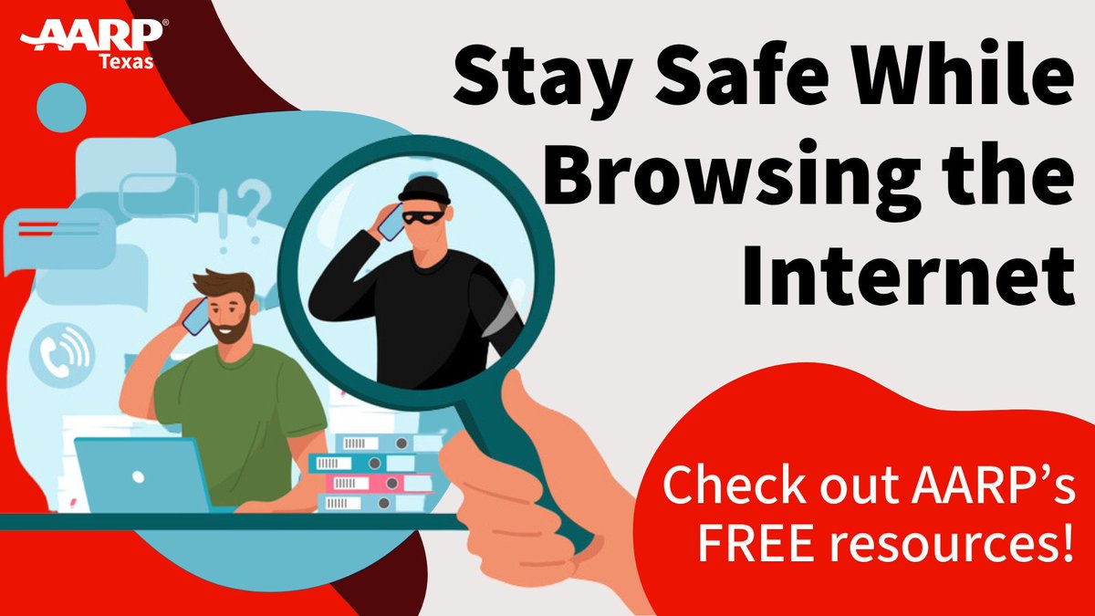 AARPTX's tweet photo. In honor of #SaferInternetDay, learn more about how to stay safe and secure while online. With increased cybersecurity threats and fraudsters on the prowl, taking precautions to remain private should be a priority. Learn more from AARP: https://t.co/YkpgLdfkKj https://t.co/elPytANp3C
