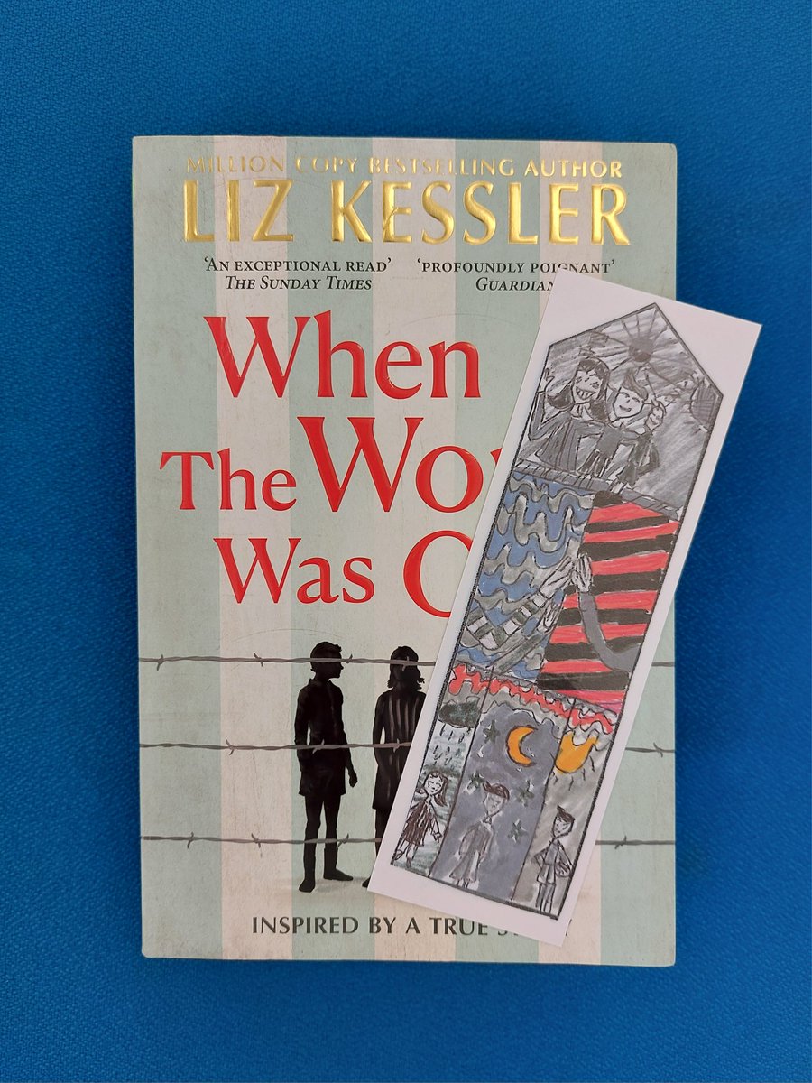 The finale of the #beaubookawards is fast approaching: the winners will be announced at an event in the Library next Wednesday! Creative responses to the shortlisted books include Isabel's fantastic bookmark celebrating @lizkesslerbooks moving WW2 story, When the World Was Ours.