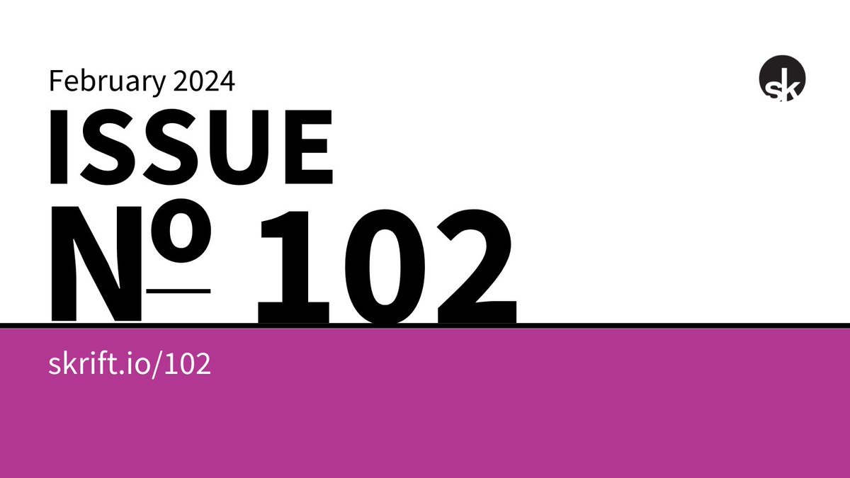 To reuse or not to reuse? That is the question. Issue 102 is all about reusability, with Jen discussing #Umbraco content &amp; <a href="/naepalm/">Janae Cram</a> showing us reusable pagination! Plus check out brand new amazing packages from the community 🎉

skrift.io/102

#dotnet #oss #opensource