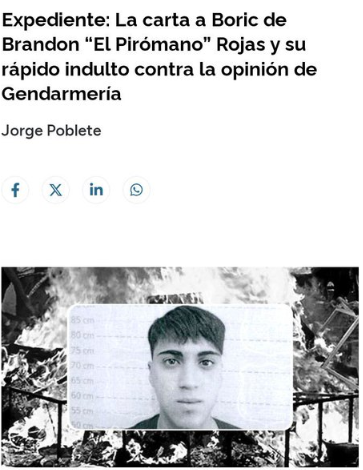 #boricatacandoalpueblo  
Boric : “Los que prenden fuego son miserables”.  Pero Boric indultó a un pirómano.