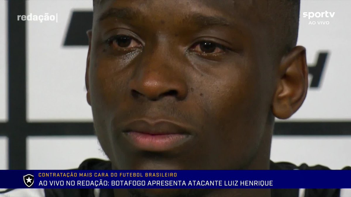 CFD_Oficial's tweet photo. Luiz Henrique chora muito na apresentação ao Botafogo https://t.co/e6Lu2Z7IW9
