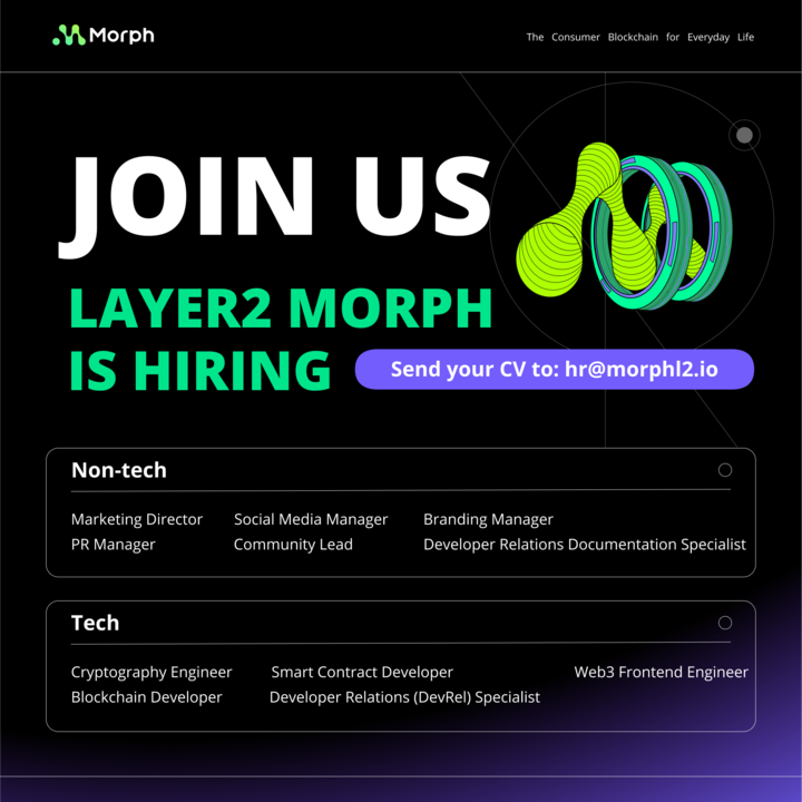 #JobAdvertisement: We are currently seeking passionate and innovative individuals to join our team at #Morph. If you have a strong desire to develop your skills in a dynamic and creative environment, then Morph is the perfect choice for you! ❤️💫
