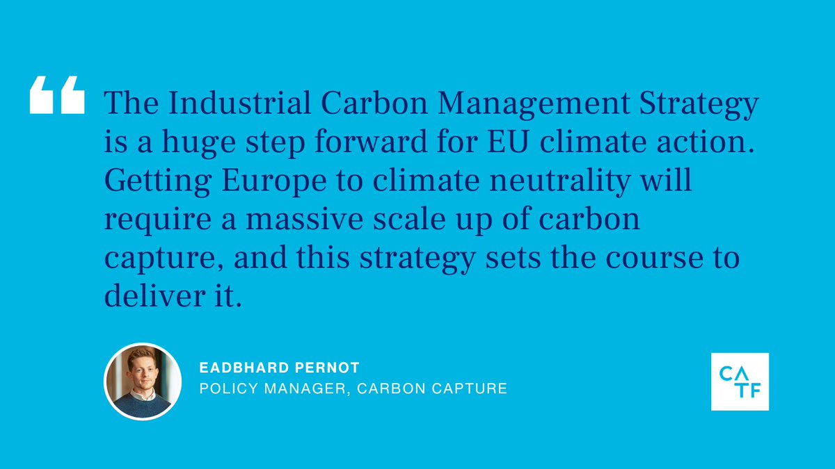 The EU Industrial Carbon Management Strategy sets out an ambition for scaling up #CCS. In order to reach climate neutrality, the strategy includes an annual CO2 injection capacity of at least 250 Mt per year in the EEA by 2040.