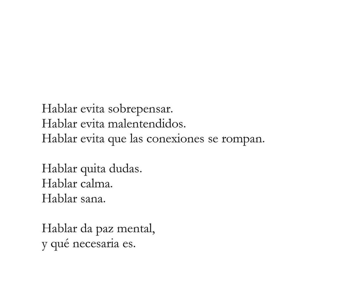 La importancia de hablar las cosas 🤍