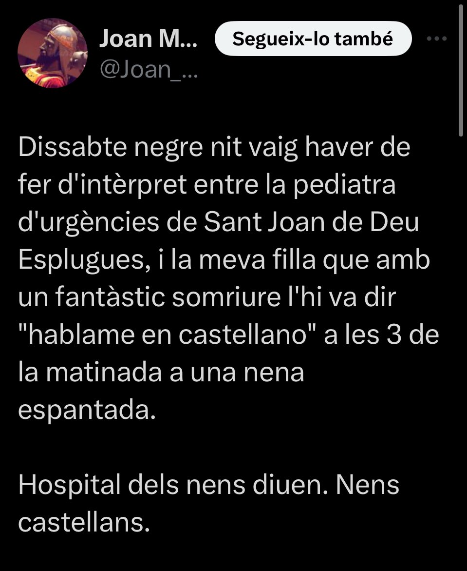 Hola, @gencat, @salutcat, etc. Sembla que tenim un problema relacionat amb un seguit de presumptes delictes d’odi, en aquest cas, contra els catalans que parlen català a Catalunya. Algun pla per combatre tot això, o aquí també reculem, pacifiquem i desescalem? Gràcies!