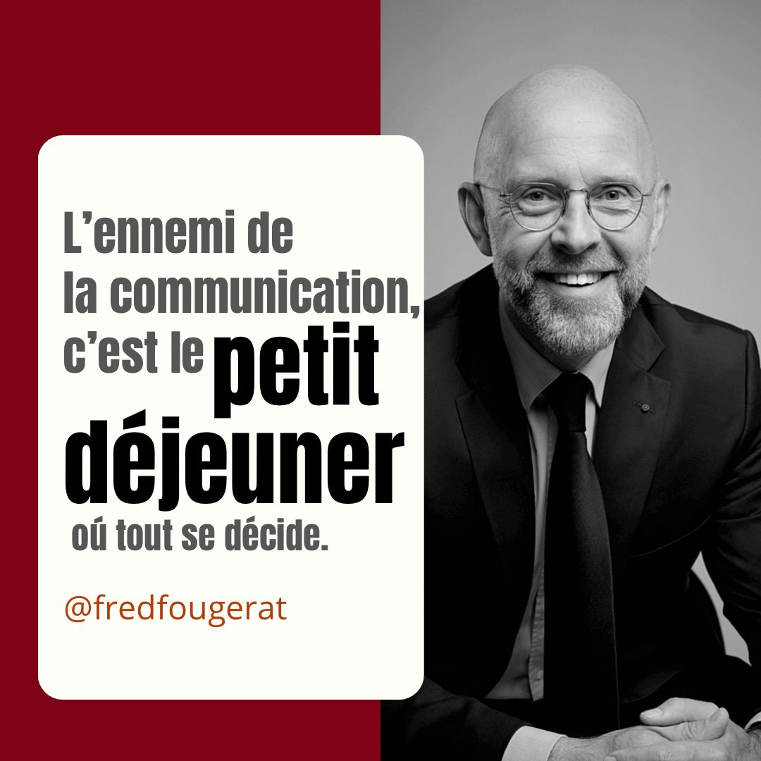 Lieu de décisions stratégiques, le petit-déjeuner familial est peut-être le 1er ennemi de la #communication.
Le petit-déj est en effet l’occasion pour certains dirigeants de soumettre, parfois même d’abandonner, le travail de leurs communicants à l’avis et la votation de leurs
