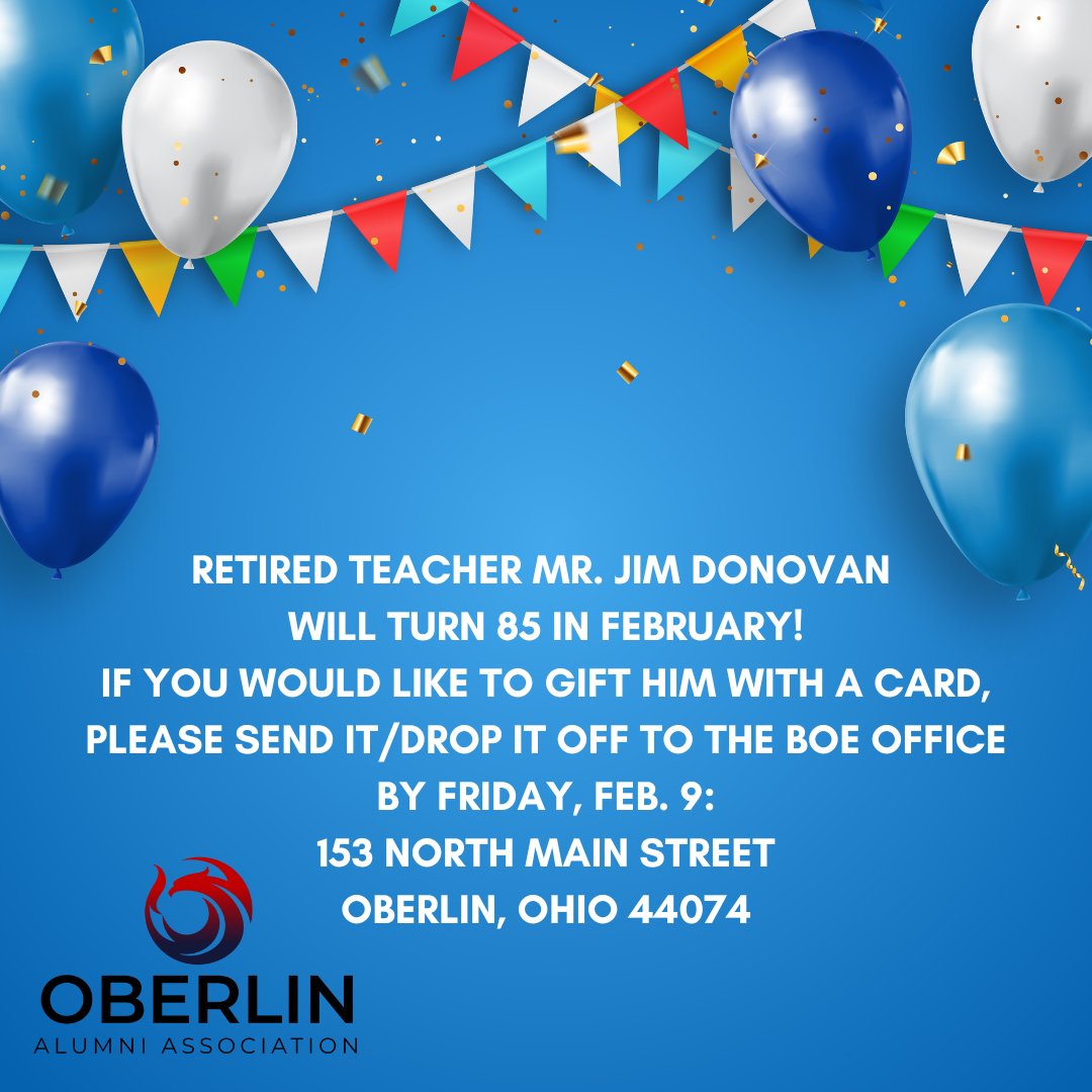 We have a special day coming up! Want to help Mr. Donovan celebrate? Here’s how: