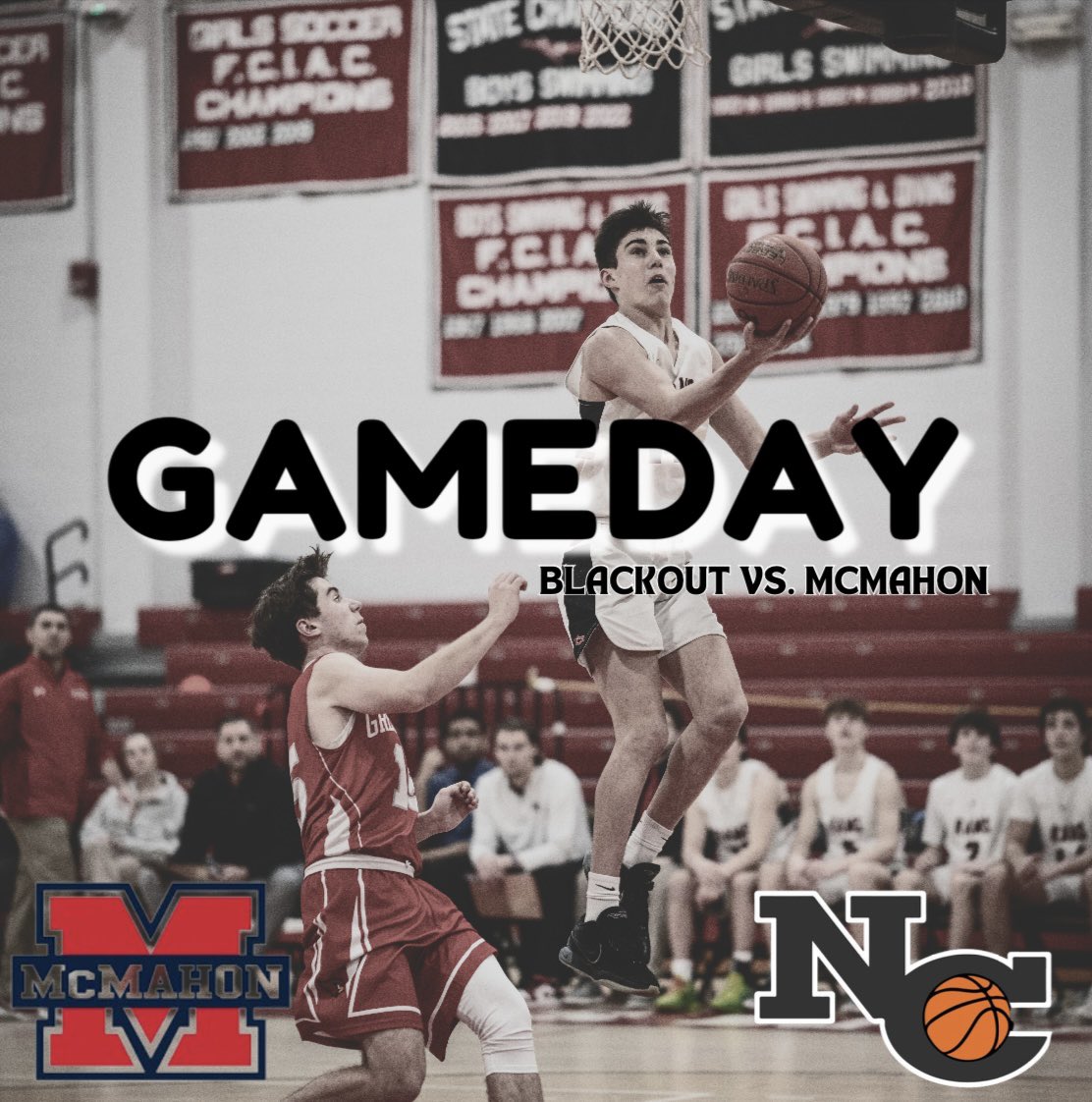 Tonight 7PM 🏀‼️
New Canaan🐏 Vs. Brien McMahon🅱️Ⓜ️
Theme: ⚫️BLACKOUT⚫️
Need that same Energy as Friday Night 
#ctbb