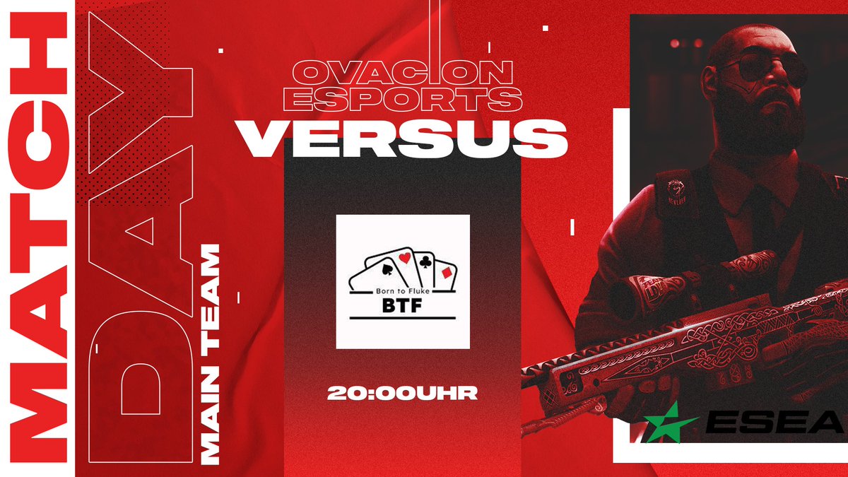 #Matchday

Heute spielt unser Mainteam mit ihrem neuen IGL in der <a href="/ESEA/">ESEA League</a> Intermediate!

Nach einem Def Win will das Mainteam einen Sieg  auf dem Server holen!

🆚BORN TO FLUKE
➡️ESEA Intermediate
🕗20:00Uhr
📅06.02.24

#GLHF