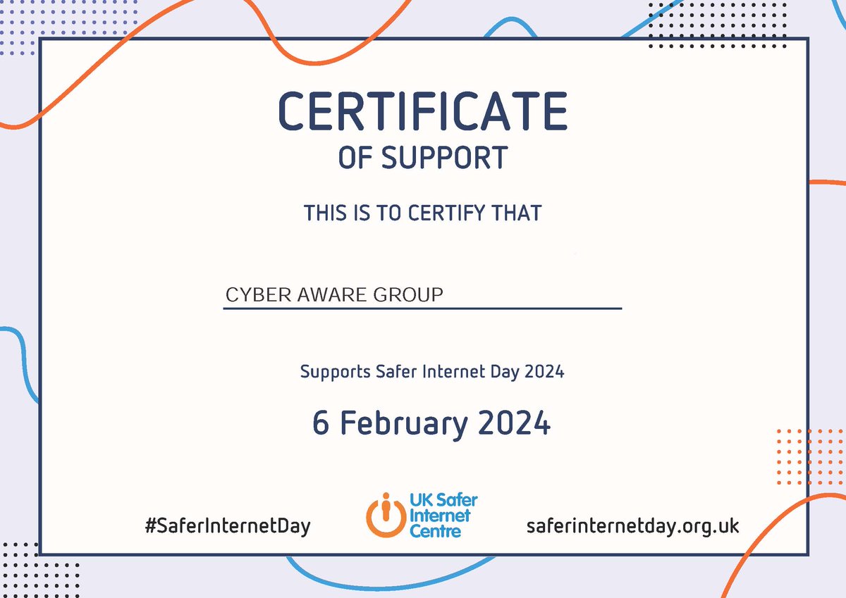 We are proud to Support <a href="/UK_SIC/">UK Safer Internet Centre</a>  on #SaferInternetDay2024