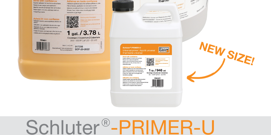 schluterNA's tweet photo. Now available! Tackle jobs of any proportion with three sizes of PRIMER-U -- including a new 1-QT format. All sizes have been redesigned with an easy pour spout for less mess and simpler handling.
#primer #bond #floorprep #tilefloor #substrate #prime #new #tile #schluter https://t.co/sTJBnyJxV4