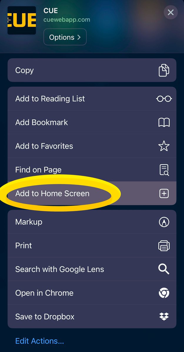 cuetheapp's tweet photo. Want to get to Cue fast on your phone? 

Here's a quick trick:

1. Open Safari and go to “https://t.co/JWuQRfuUt8”

2. Tap the share icon—it looks like a square with an arrow pointing upwards.

3. Scroll through the options and select “Add to Home Screen”

4. Name your shortcut, perhaps simply “Cue”, and then tap “Add”

Remember to stay logged in for faster access. 

This is a handy tip until we get our mobile app up and running. Hope this helps make things easier!

Repost for other Cue Members —

Coming soon, for those interested in the OG Air Jordans Year of the Dragon, will announce the giveaway instructions soon! 🐲👟🎁

#JustCueIt & #FindYourGreat