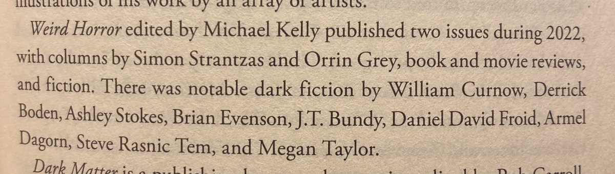 Armel Dagorn (@armeldagorn) on Twitter photo Pretty happy to get a mention in <a href="/EllenDatlow/">Ellen Datlow</a>'s latest Best Horror of the Year... in the same line (breath!) as Brian Evenson! Pretty happy to get a mention in <a href="/EllenDatlow/">Ellen Datlow</a>'s latest Best Horror of the Year... in the same line (breath!) as Brian Evenson!