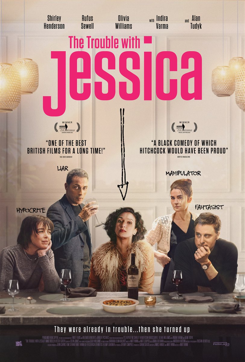 The Trouble with Jessica hits cinemas 5th April, and we've got an exclusive poster of the new film to show you. The ensemble cast includes Shirley Henderson, Rufus Sewell, Olivia Williams, Indira Varma, and Alan Tudyk!