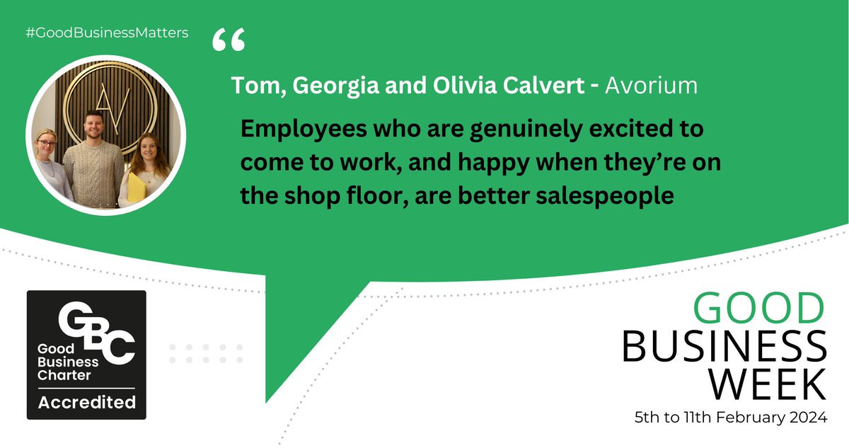 To mark Good Business Week, we’re highlighting GBC stories in our city. Back in December, we caught up with the Calvert family @AvoriumYork to hear why #GoodBusinessMatters to them.

@GBCharterUK

Read more 👇
york.gov.uk/support-busine…